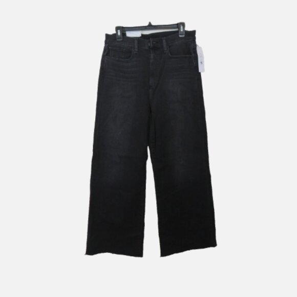 Joe's Jeans size 31 The Mia Wide Leg Jeans Black Raw Hem NEW